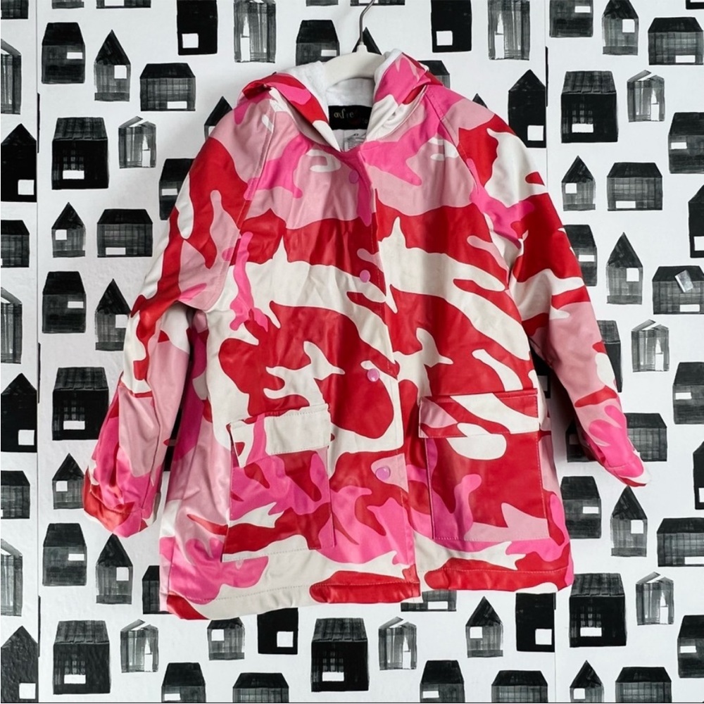 Firefox for Kids Raincoat - Pink / White / Red Camouflage